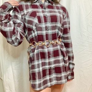 Cozy Red, grey & white flannel
